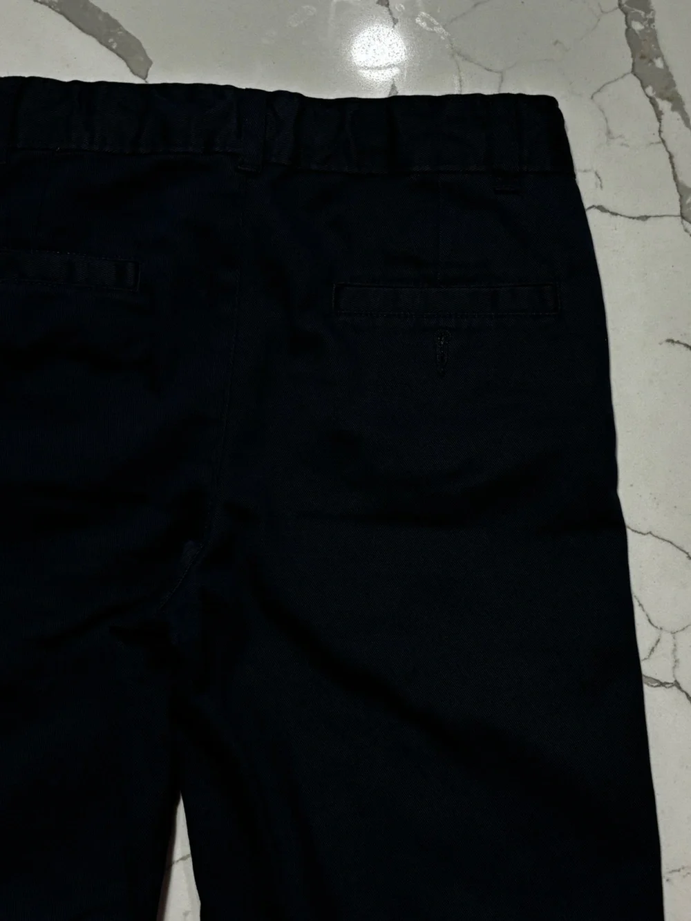 Chaps Kids Navy Big Boys Flat front Adjustable Chino Shorts Girls Unisex Size 8